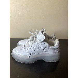 Reebok CLUB C CARDI B Womens Sneakers Shoes White Size 5 Used